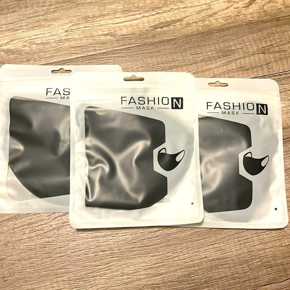 New Set of 3 Black Adjustable Masks